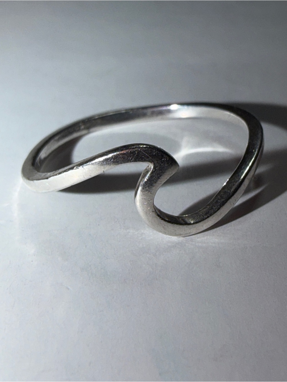 Sterling Silver Wave Open Ring in Silver
